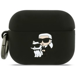 Karl Lagerfeld Silicone Karl & Choupette Head 3D - Etui AirPods Pro 3 (czarny) Karl Lagerfeld