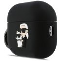 Karl Lagerfeld Silicone Karl & Choupette Head 3D - Etui AirPods Pro 3 (czarny) Karl Lagerfeld