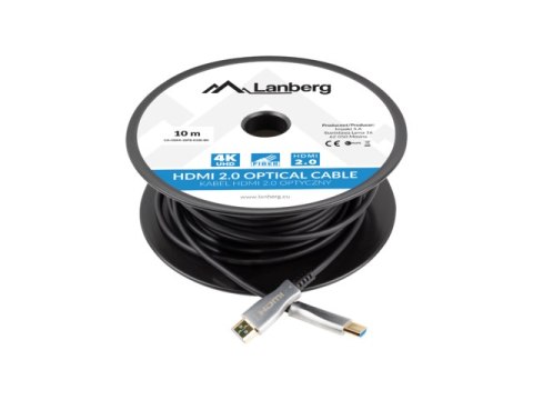 LANBERG KABEL HDMI LANBERG KABEL HDMI M/M V2.0 10M OPTYCZNY AOC CZARNY CA-HDMI-20FB-0100-BK Lanberg