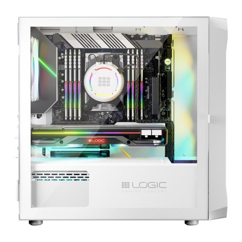 LOGIC OBUDOWA PORTOS ARGB MINI USB 3.0 WHITE LOGIC