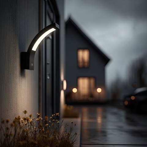 Lampa elewacyjna LED Maclean, 800lm, IP54, 10W, barwa naturalna biała (4000K), kolor czarny, MCE343 B
