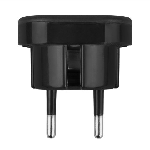 MCE72 Adapter gniazdo UK na wtyk EU czarny Maclean
