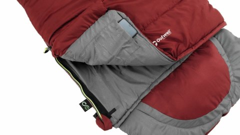 Śpiwór dla dziecka Outwell Contour Junior (140 cm) - red/grey No name