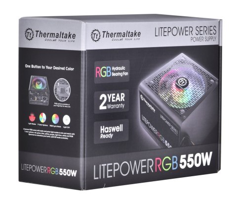 Zasilacz Thermaltake Litepower RGB PS-LTP-0550NHSANE-1 (550 W; Aktywne; 120 mm) Thermaltake