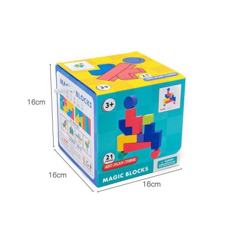 Large wooden blocks Sorter mosaic geometric puzzle