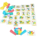 Large wooden blocks Sorter mosaic geometric puzzle