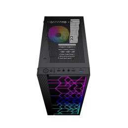 GEMBIRD OBUDOWA FORNAX 2500 MIDI-TOWER (1X USB 3.0, 2X USB 2.0, HD AUDIO, SZKLANY PANEL BOCZNY) CZARNA GEMBIRD
