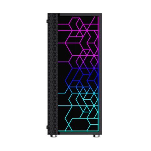 GEMBIRD OBUDOWA FORNAX 2500 MIDI-TOWER (1X USB 3.0, 2X USB 2.0, HD AUDIO, SZKLANY PANEL BOCZNY) CZARNA GEMBIRD