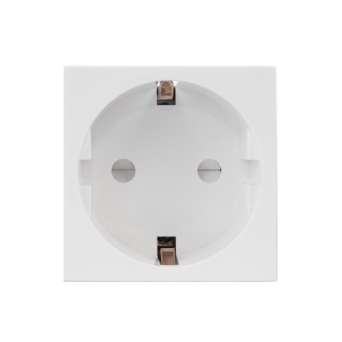 Gniazdko typu F (niemieckie) Maclean, pasuje do szklanych ramek, białe MCE719W Maclean