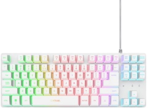 Klawiatura TKL Trust GXT 833W Thado White Trust