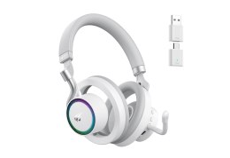 Otwarte słuchawki gamingowe bezprzewodowe Havit Fuxi-H8 (białe) HAVIT