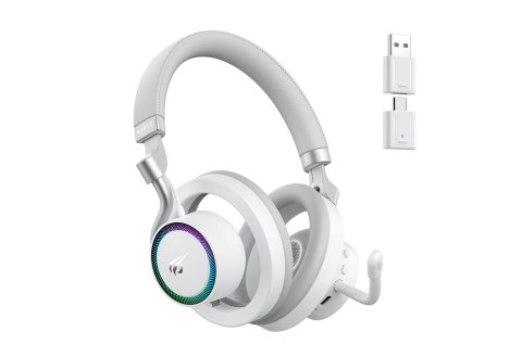 Otwarte słuchawki gamingowe bezprzewodowe Havit Fuxi-H8 (białe) HAVIT