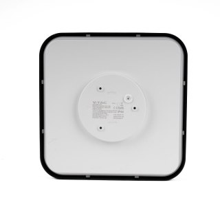 Plafon V-TAC 24W LED SAMSUNG CHIP kwadrat 30x30cm natynkowy IP44 czarny VT-8624B 4000K 2500lm 5 lat gwarancji