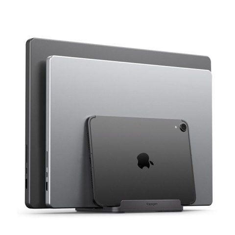 Spigen LD208S4 Vertical Laptop Stand - Aluminiowy organizer / stojak na 4 urządzenia (Space Grey) Spigen