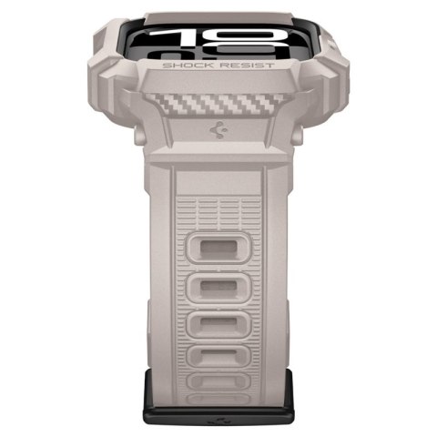 Spigen Rugged Armor Pro V2 - Pasek z obudową do Apple Watch 10 / 11 46 mm (Dune Beige) Spigen