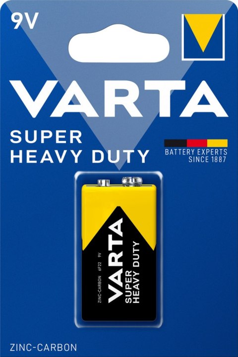 BATERIA CYNKOWA VARTA 9V SUPER HEAVY DUTY 1szt VARTA