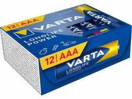 BATERIE ALKALICZNE VARTA R3 (AAA) LONGLIFE POWER 12szt NEW VARTA