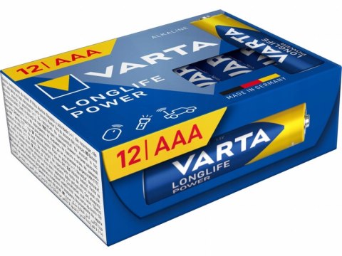 BATERIE ALKALICZNE VARTA R3 (AAA) LONGLIFE POWER 12szt NEW VARTA