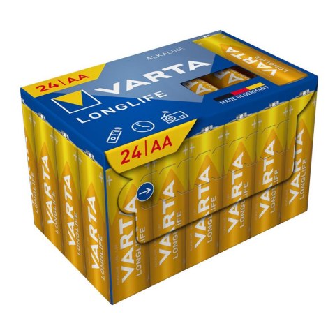 BATERIE ALKALICZNE VARTA R6 (AA) LONGLIFE 24szt NEW VARTA