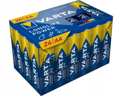 BATERIE ALKALICZNE VARTA R6 (AA) LONGLIFE POWER 24szt NEW VARTA