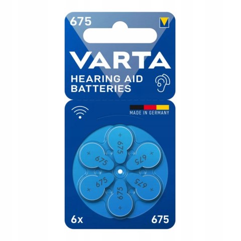 BATERIE DO APARATU SŁUCHOWEGO VARTA Typ 675 / PR675 / PR44 6szt VARTA