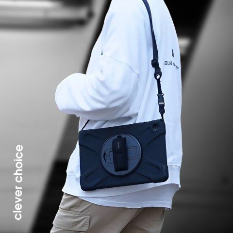 Crong Defender Plus - Pancerne etui iPad 11" A16 (2025) / 10.9" (2022) (czarny) Crong