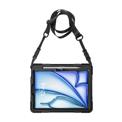 Crong Defender Plus - Pancerne etui iPad Air 11" M3 (2025) / M2 (2024) (czarny) Crong
