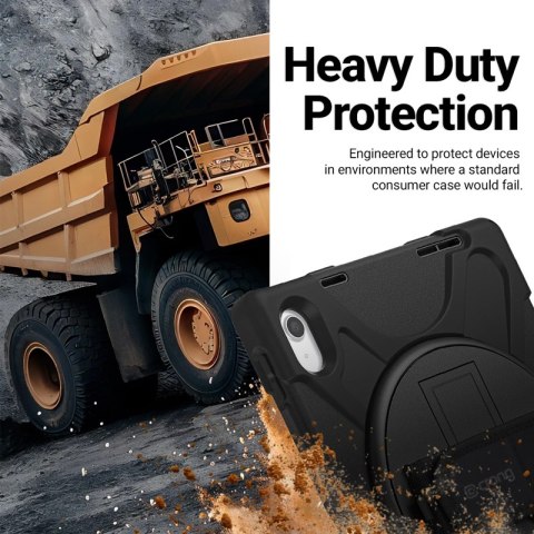 Crong Defender Plus - Pancerne etui iPad Air 11" M3 (2025) / M2 (2024) (czarny) Crong