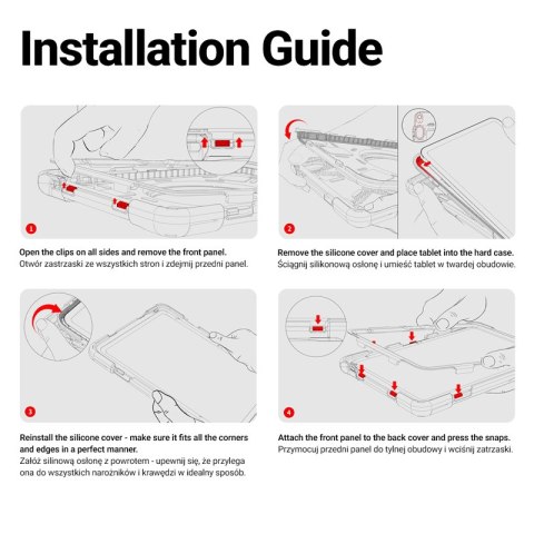 Crong Defender Plus - Pancerne etui iPad Air 11" M3 (2025) / M2 (2024) (czarny) Crong