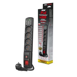 FILTR PRZECIWPRZEPIĘCIOWY ACAR F4 czarny 1,5M USB A+C (szybka ładowarka) W2439 HSK ACAR