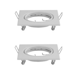 Oczko V-TAC GU10 kwadrat ruchome białe (opak. 2 szt) VT-817-SQ-W 3 lata gwarancji