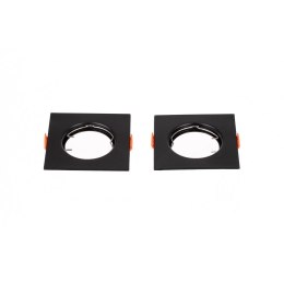 Oczko V-TAC GU10 wpuszczane kwadrat czarne (opak. 2 szt) VT-930 3 lata gwarancji