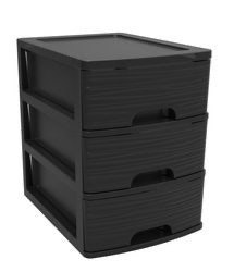 Szafka modułowa 3 szuflady A4 STYL kamień CZARNA Kamai EDA