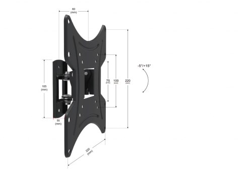 UCHWYT DO TV LED/LCD 13-42" 30KG CV-30 regulacja pion i poziom OEM ART