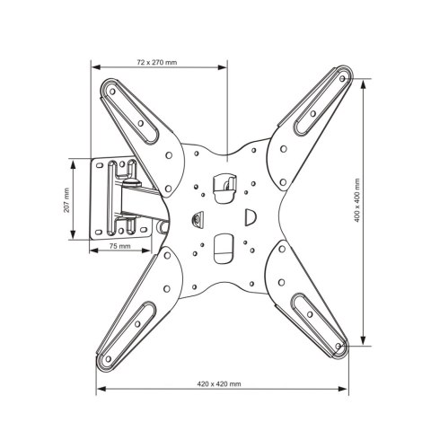 UCHWYT DO TV LED/LCD 23-55" 30KG AR-68 ART reg. pion/poziom EOL ART
