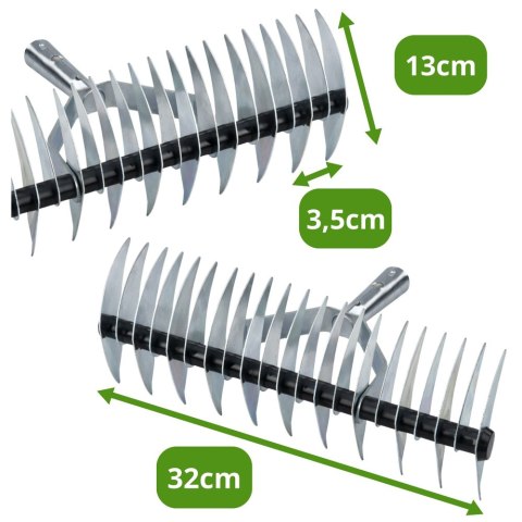 Aerator Wertykulator Ogrodowy Ręczny Do Trawnika Dwustronny LEAN 34 cm LEAN