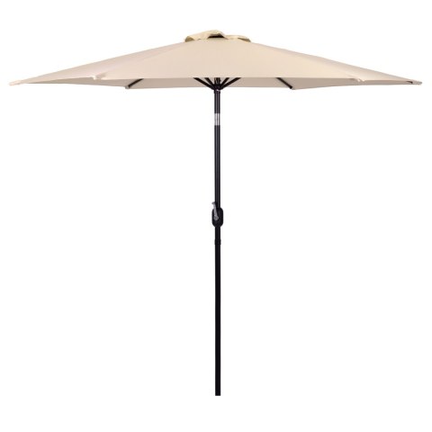 Duży parasol ogrodowy skośny łamany z korbą 6 żeber beżowy 270 cm MultiGarden MultiGarden