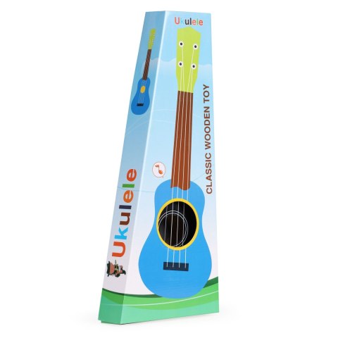 Gitara ukulele dla dzieci drewniana 4 struny nylonowe ECOTOYS ECOTOYS