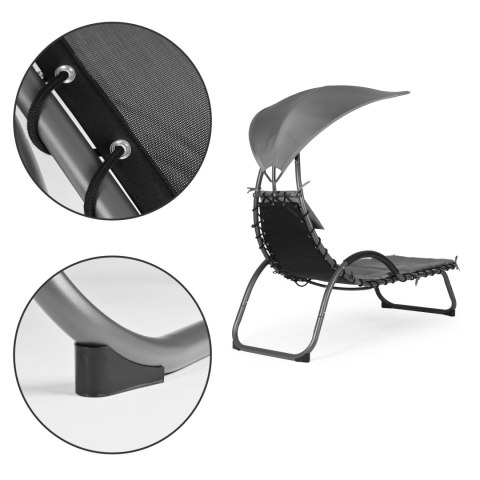 Leżanka ogrodowa z dużym owalnym daszkiem MultiGarden MultiGarden