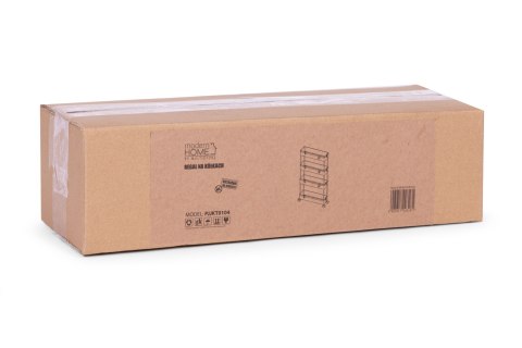 Plastikowy regał łazienkowy z 4 półkami kółka czarny ModernHome ModernHome