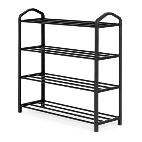 Regał na buty metalowy 4 półki 12 par butów czarny ModernHome ModernHome