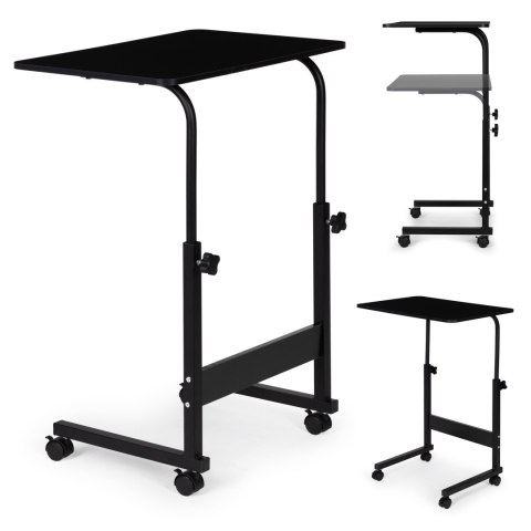 Stolik pod laptopa z kółkami biurko dostawiane do fotela kanapy czarny ModernHome ModernHome