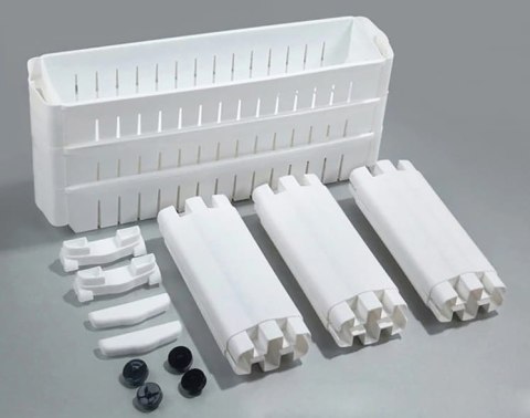 Szafka na kółkach mobilna biała do pralki LEOBERT