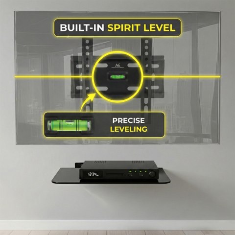 Uchwyt Maclean, Do telewizora, Max vesa 200x200, 13-42", Do 35kg, Czarny, MC-777