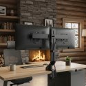 Uchwyt biurkowy na dwa monitory / podwójny Maclean, vesa 75x75 100x100, 17"-27", max 14kg, MC-854