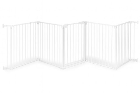 Bramka kojec barierka ochronna dla dzieci i zwierząt 5 paneli 60 cm metal biały ECOTOYS ECOTOYS
