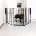 Bramka kojec barierka ochronna dla dzieci i zwierząt 5 paneli 60 cm metal czarny ECOTOYS ECOTOYS