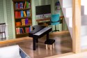 Drewniany domek dla lalek 3 piętra taras z kompletem 15 mebelków ECOTOYS ECOTOYS