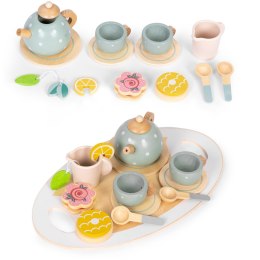 Drewniany zestaw do herbaty dzbanek filiżanki 14 elementów ECOTOYS ECOTOYS