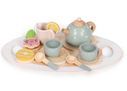 Drewniany zestaw do herbaty dzbanek filiżanki 14 elementów ECOTOYS ECOTOYS